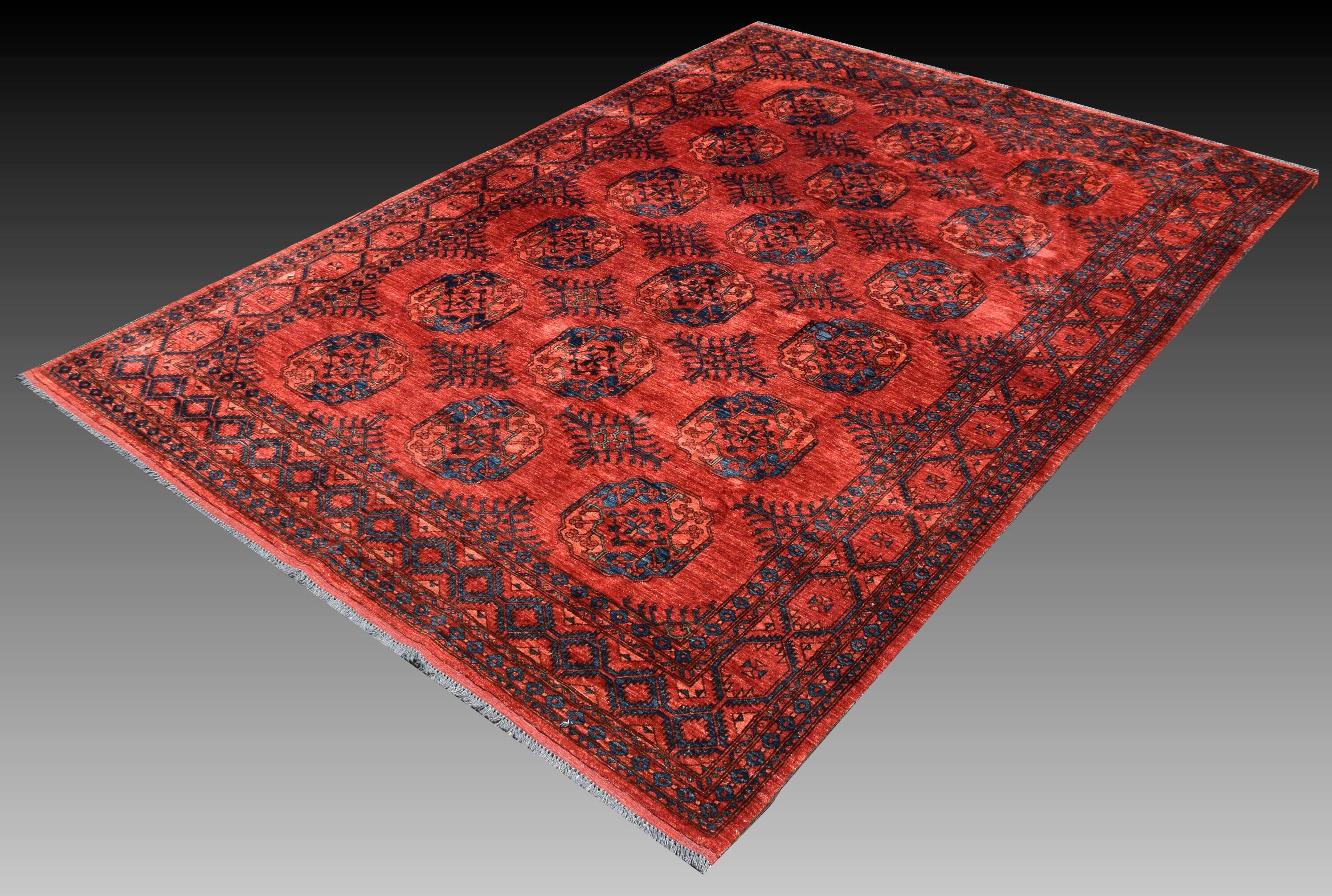Oriental carpet Boukhara Turkmen Afghanistan: 350 x 255 cm