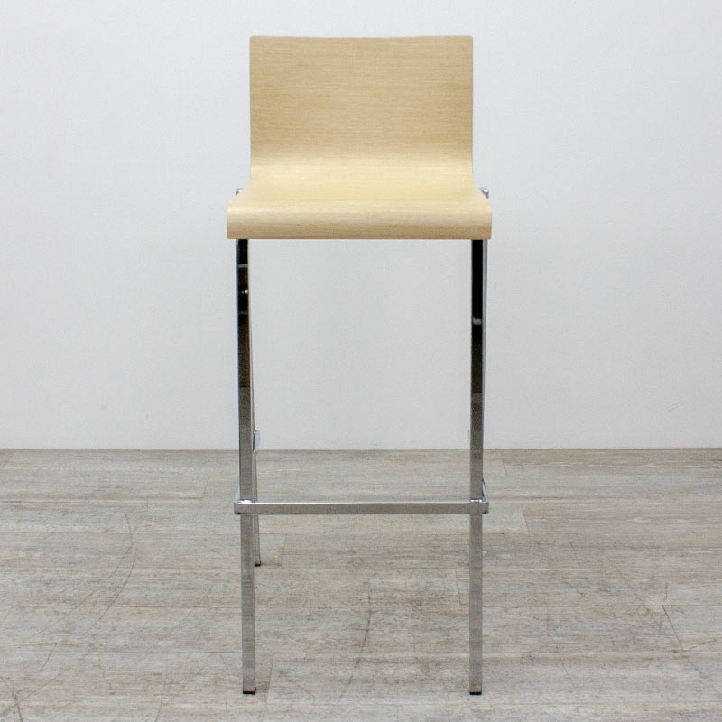 Pedrali brand Kuadra stool in wood and metal