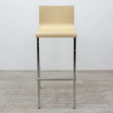 Pedrali brand Kuadra stool in wood and metal