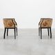 Pair of Ebonised Tub Armchairs with Floral Upholstery, France, Circa 1900