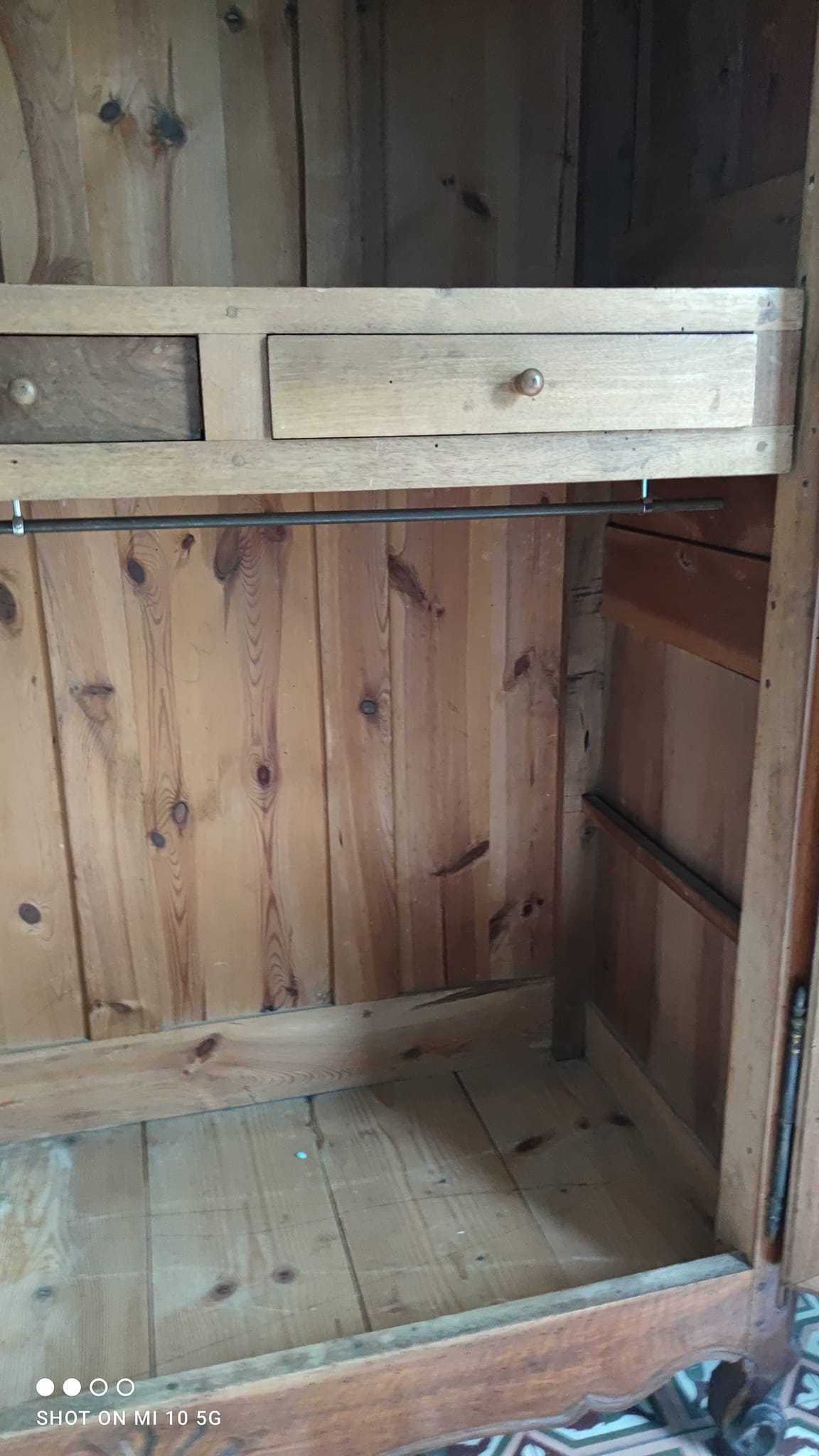 Large Louis XV style gendarme's hat-shaped wardrobe