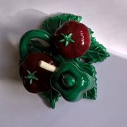 Vintage ceramic salt pepper mustard service 1950s 60s