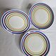Dessert set, six dessert plates in Gien earthenware, 19 cm