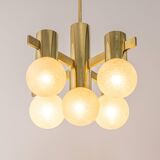 Sciolari chandelier in brass, Italy, 1960s.