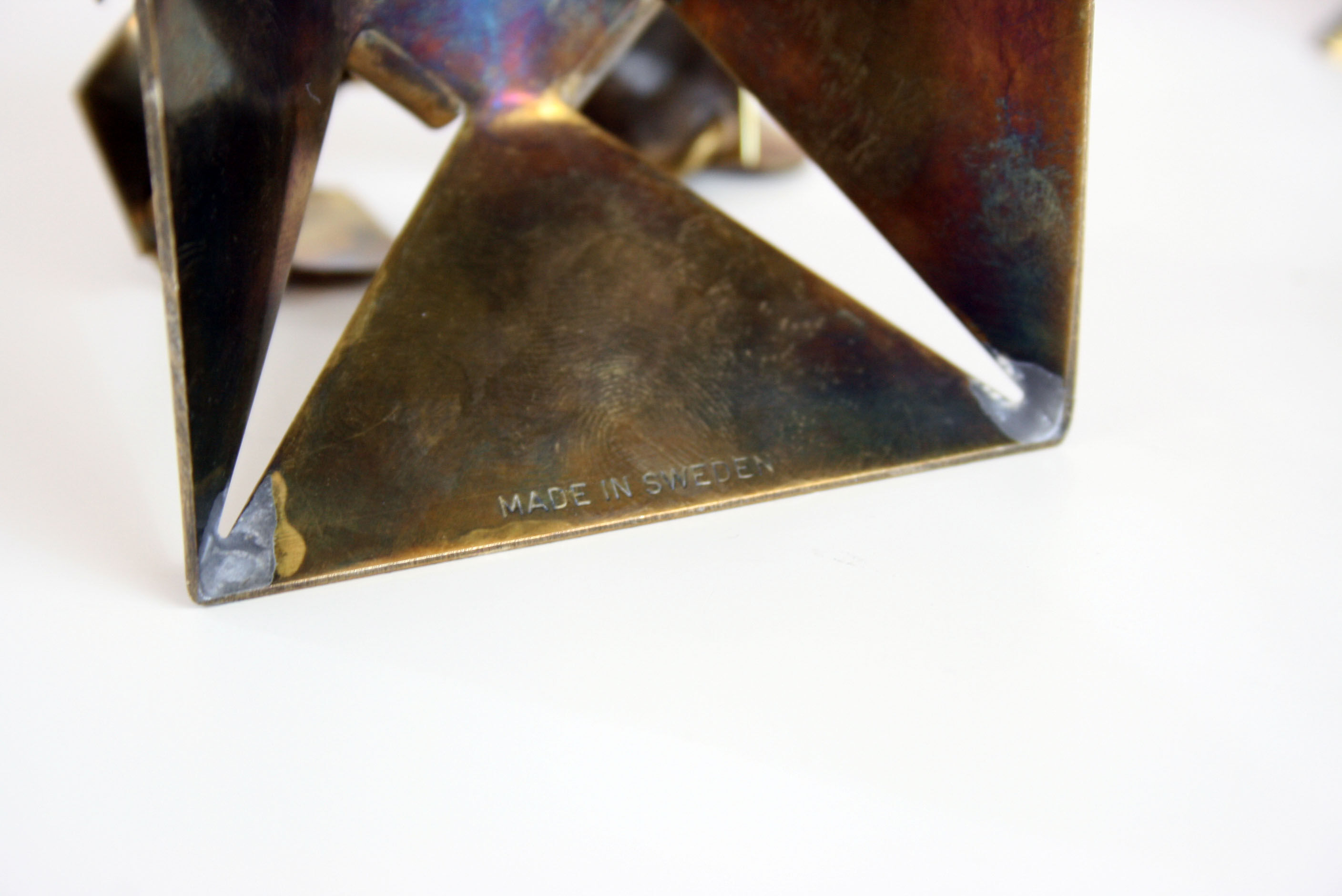 Pair of Scandinavian candle holders