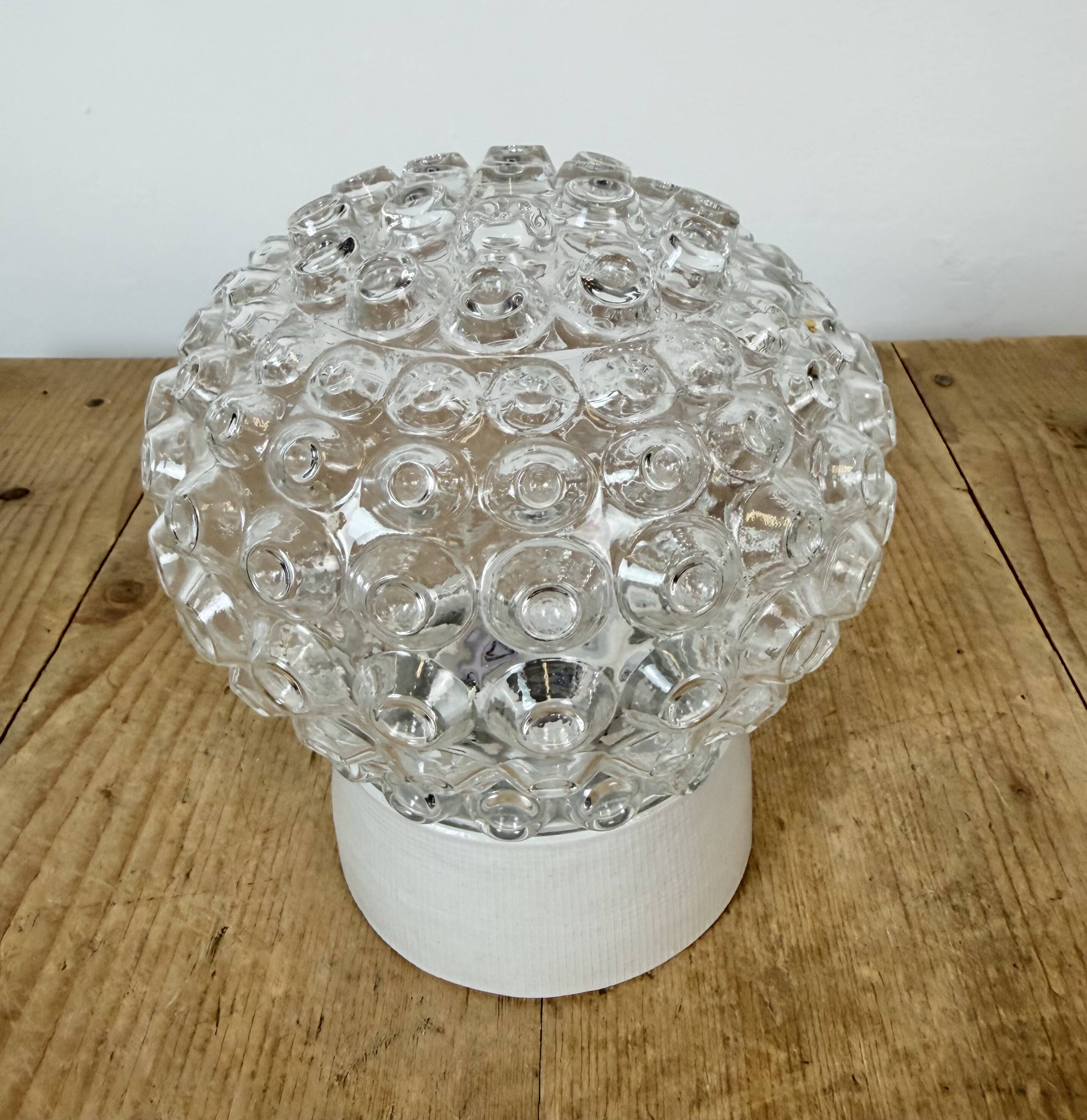 Vintage White Porcelain Ceiling Light, 1970s