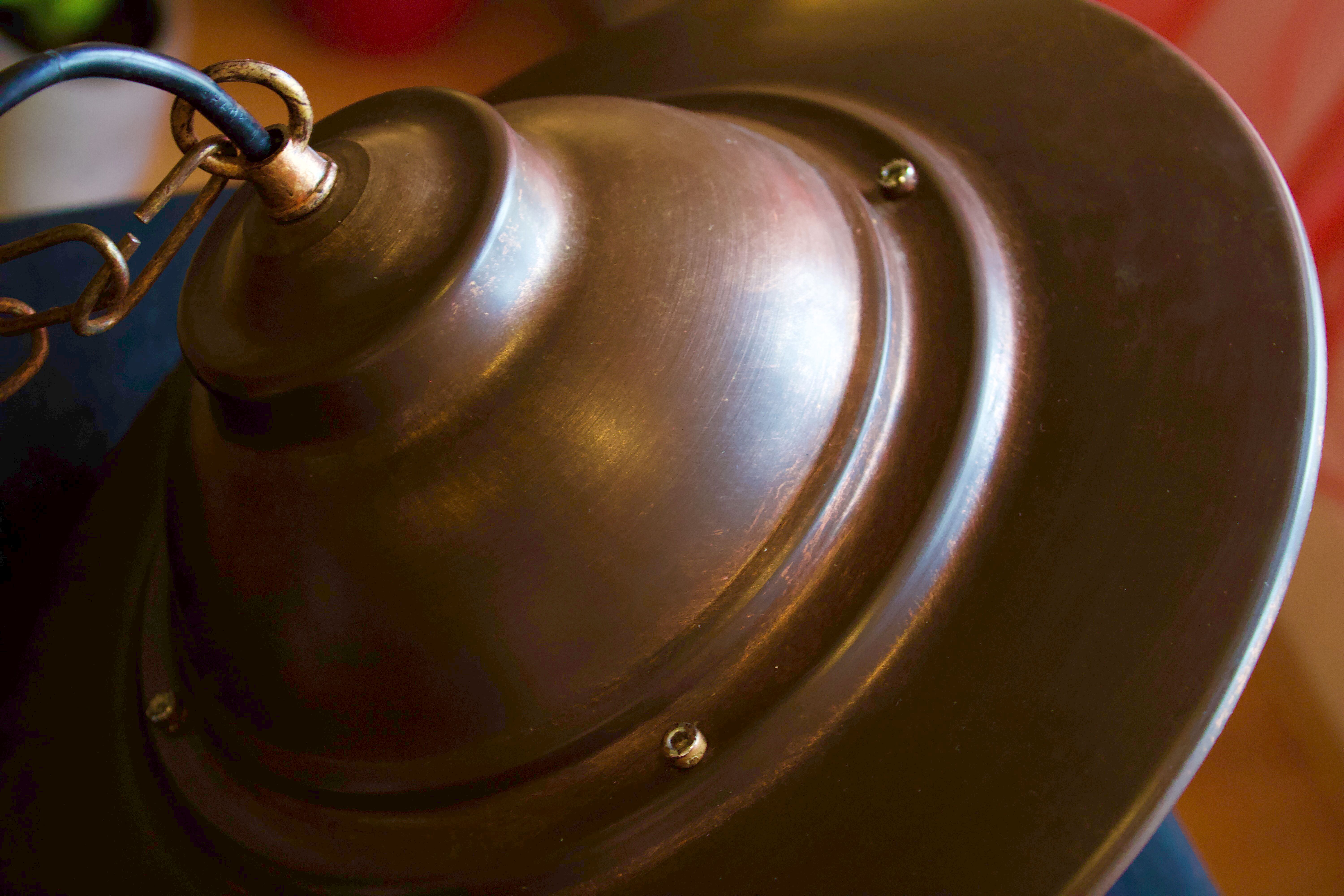 Glass and metal hanging lamp - Massive