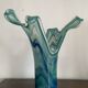 Vase vintage en verre de Murano bleu