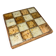 Enamelled Stoneware & Wood Trivet Brutalist Style 70s