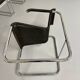 6 black tubular chairs design by Axel Bruchhäuser model D20 bauhaus