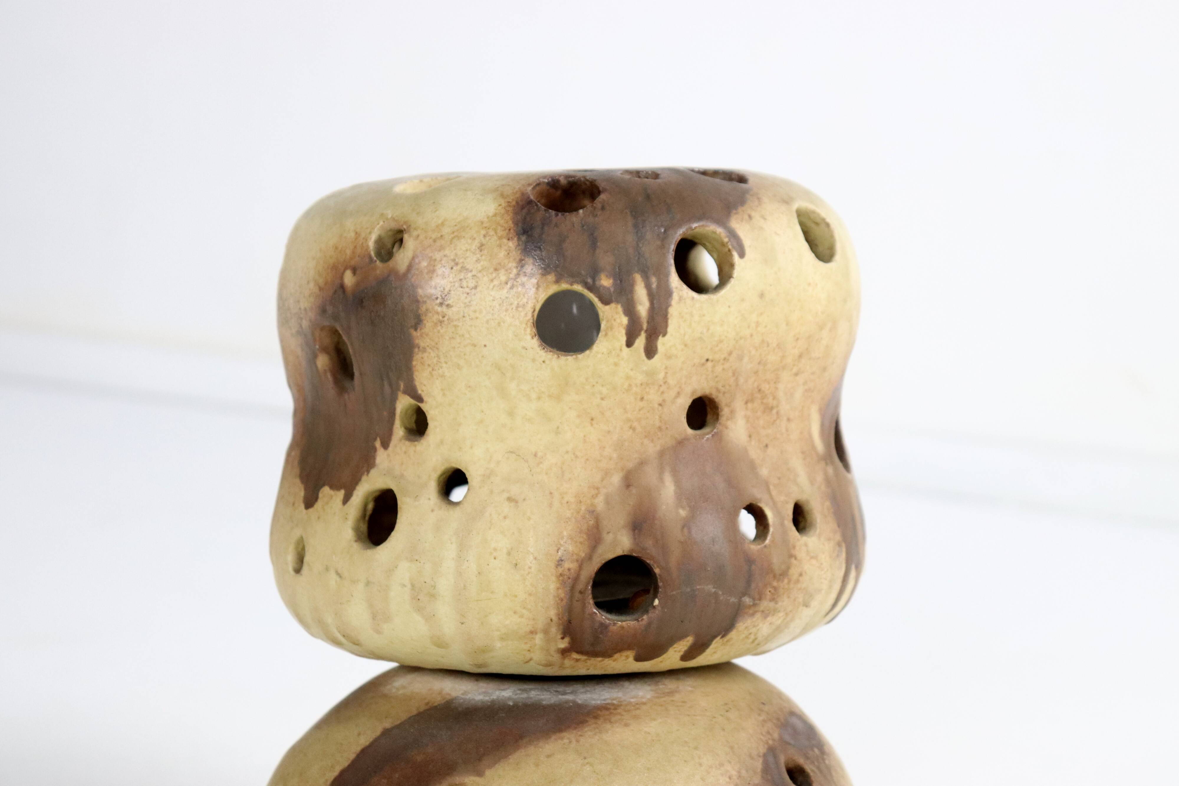 Lampe en céramique brutaliste