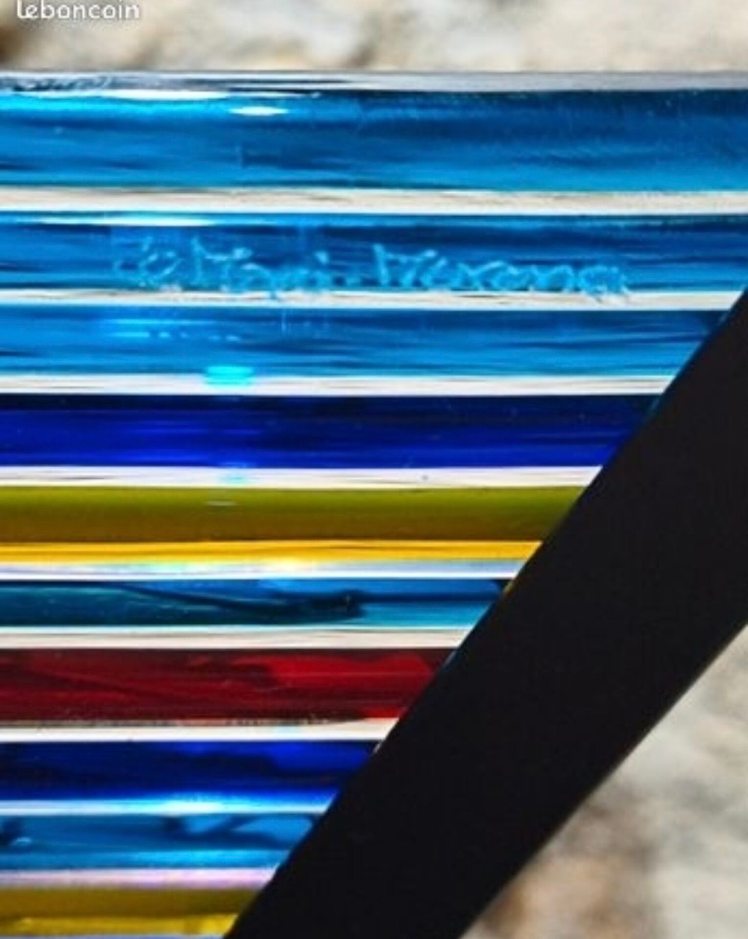 Wall lamp signed De Majo Murano, 1970s-1980s.