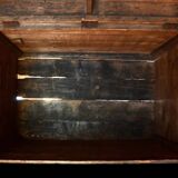 Large antique chest made of pine and solid oak.