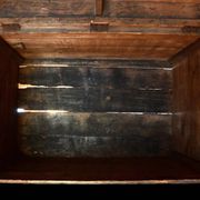 Large antique chest in solid pine and oak