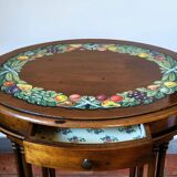 Console en noyer peinte à la main par Vittorio Grifoni, Florence, années 19