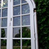 Door bay window arched oak frame H233,5xW234 small tiles