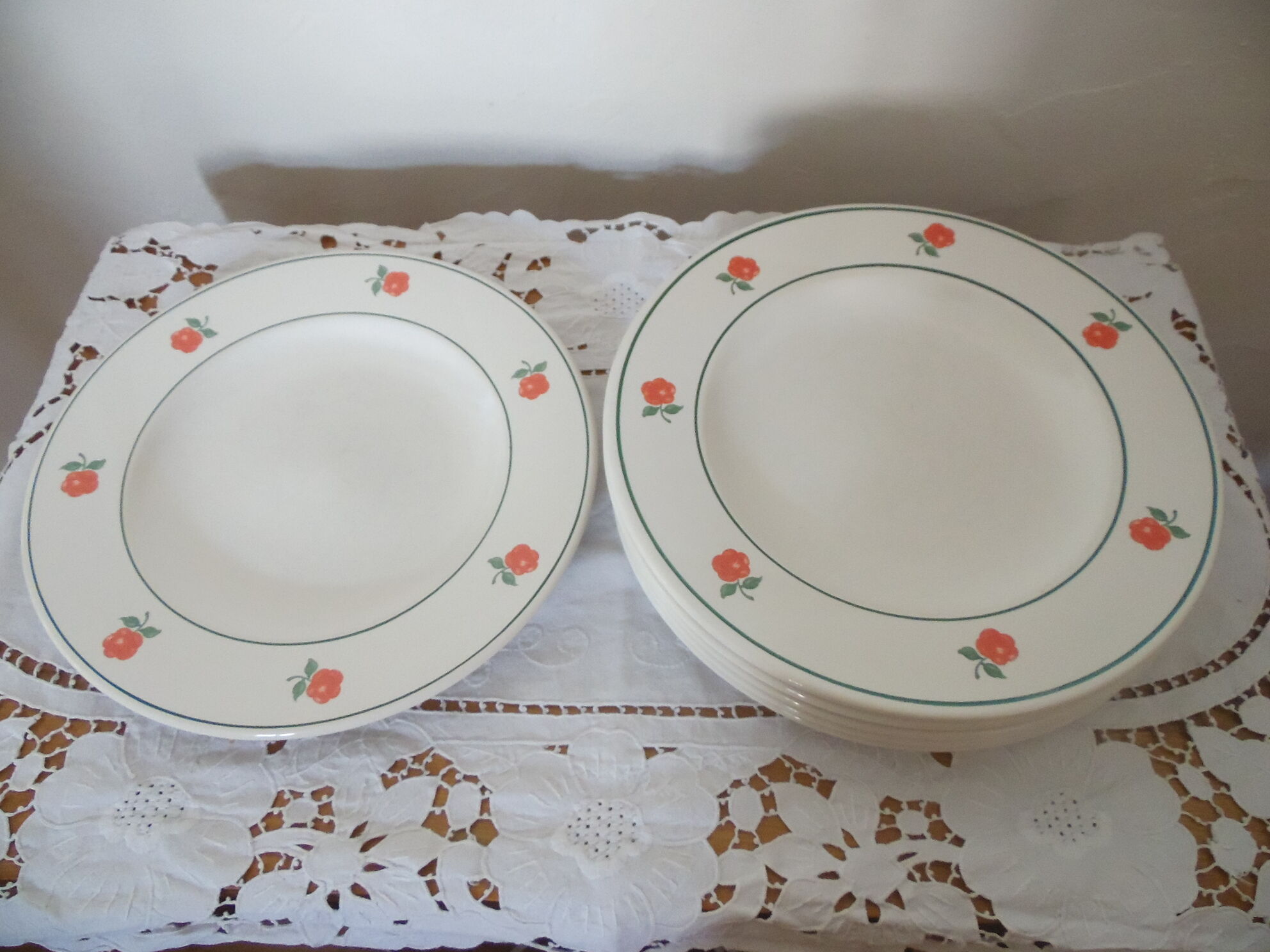 Set of 6 flat plates Niderviller