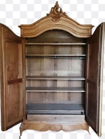 Louis XV style walnut armoire with beveled mirrors