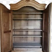 Louis XV style walnut armoire with beveled mirrors