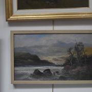 French school, late 19th century, Landscape by a river, oil on paper