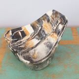 Vintage pipe holder or pipe rest in marbled effect tiles, SC3 Italy, vintage