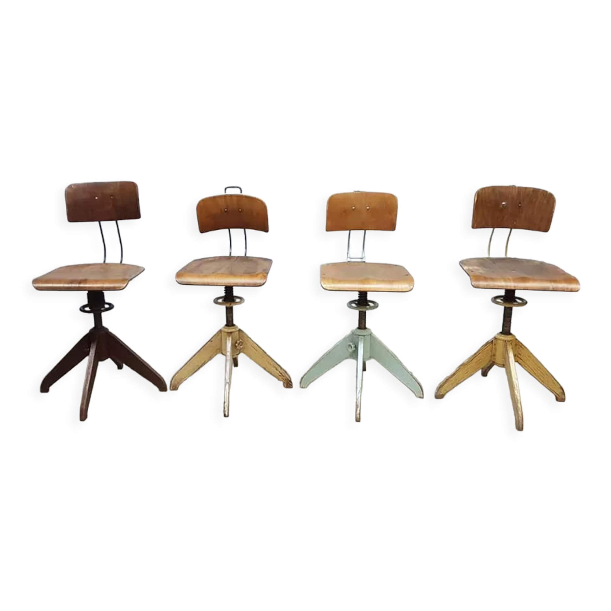 Bemefa vintage industrial workshop chairs desk chair factory stools Rowac