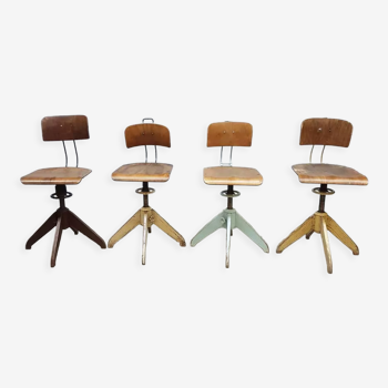 Bemefa vintage industrial workshop chairs desk chair factory stools Rowac