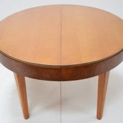 Mid-century  Round Folding dining table  by Jindrich Halabala ,Czechoslovakia,1950‘s.
