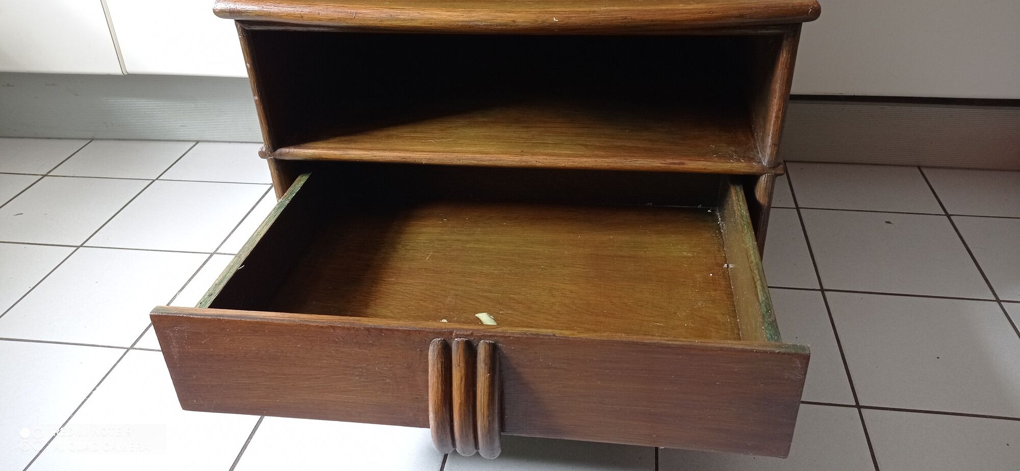 Pair of vintage bedside tables wood Maugrion