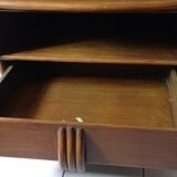 Pair of vintage bedside tables wood Maugrion
