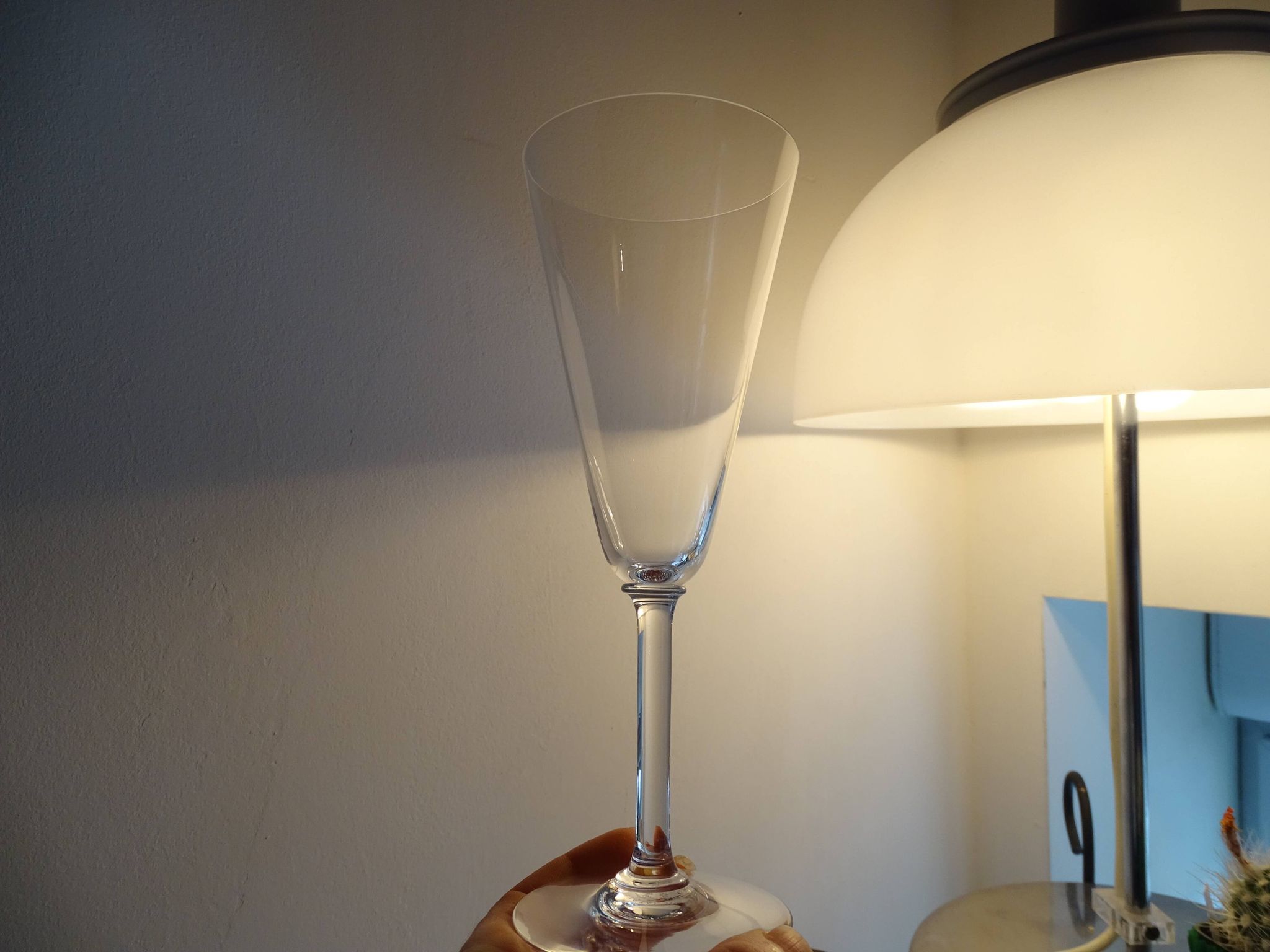 3 signed Baccarat crystal champagne flutes MUM model - 18.7 cm