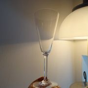 3 signed Baccarat crystal champagne flutes MUM model - 18.7 cm