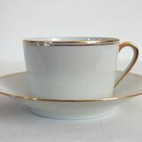 4 tasses à café filé doré Limoges création Dessagne, années 40