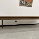 Table de ferme "Dark Brown" en chêne massif 300 X 90 cm