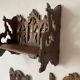 antique wall shelf gothic style openwork wood