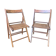 Paire de chaises terrasse pliable bois vintage
