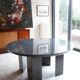 Round table in polished granite 10 seats