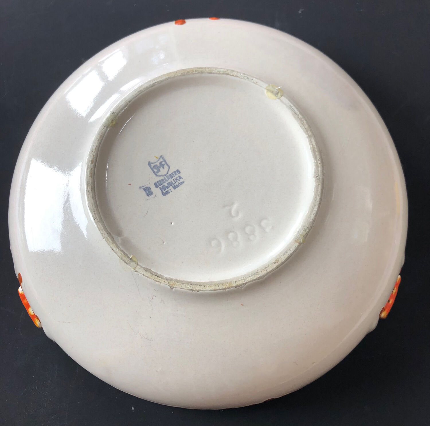 Abstract dish by Elfie Stadtler for Schramberg