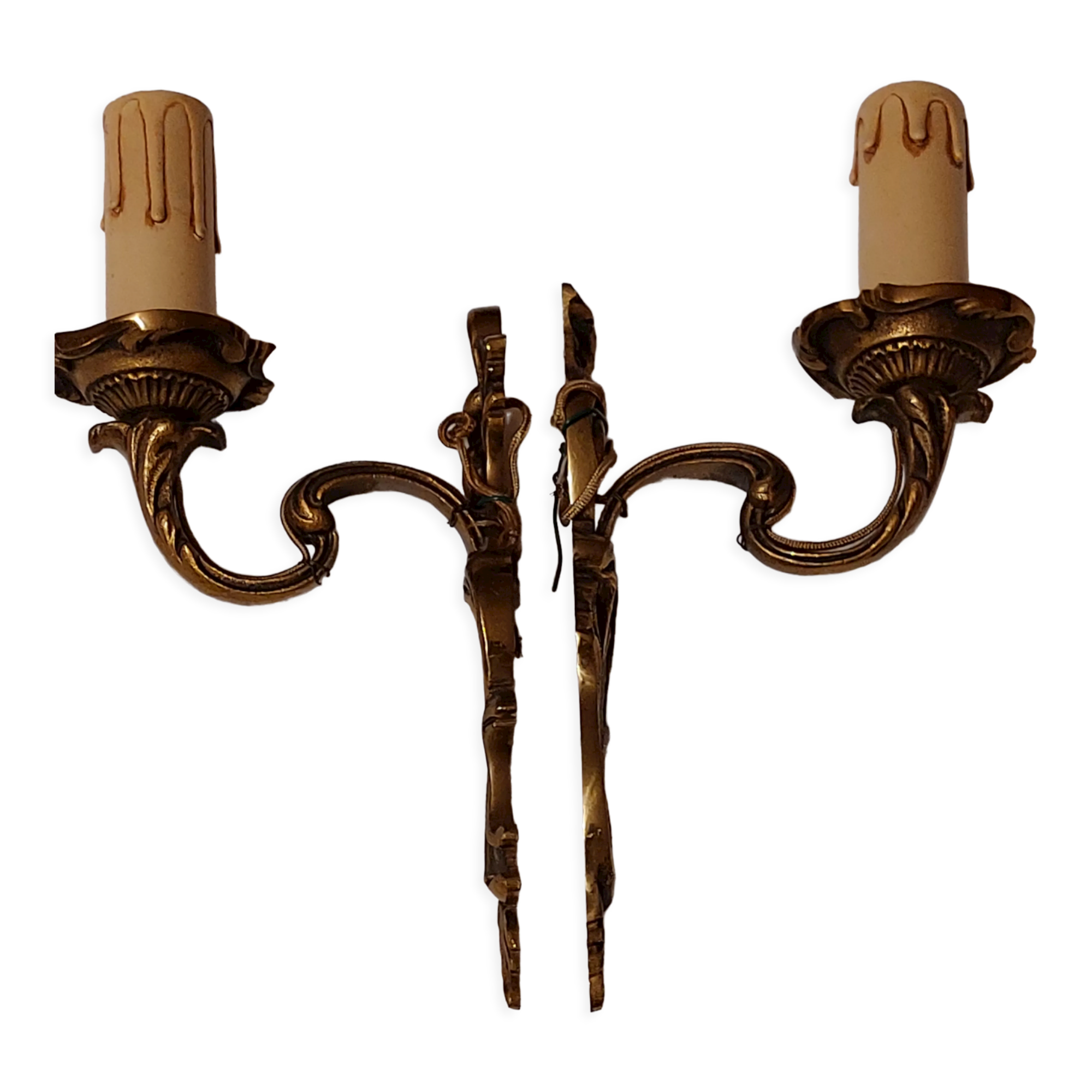 Gilded bronze sconces