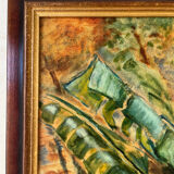 Banana trees on Rue du Havre, signed, 1988