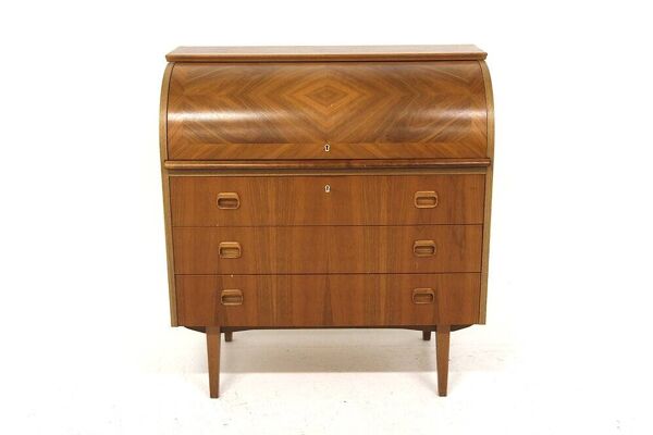 Secrétaire scandinave en noyer, Suède, 1950
