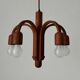 Suspended Sputnik counterweight lamp with 5 arms in teak by Domus, 1970s, Italy.