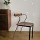 Pair of chairs design in wood and metal model "rio" by Pascal Mourgue