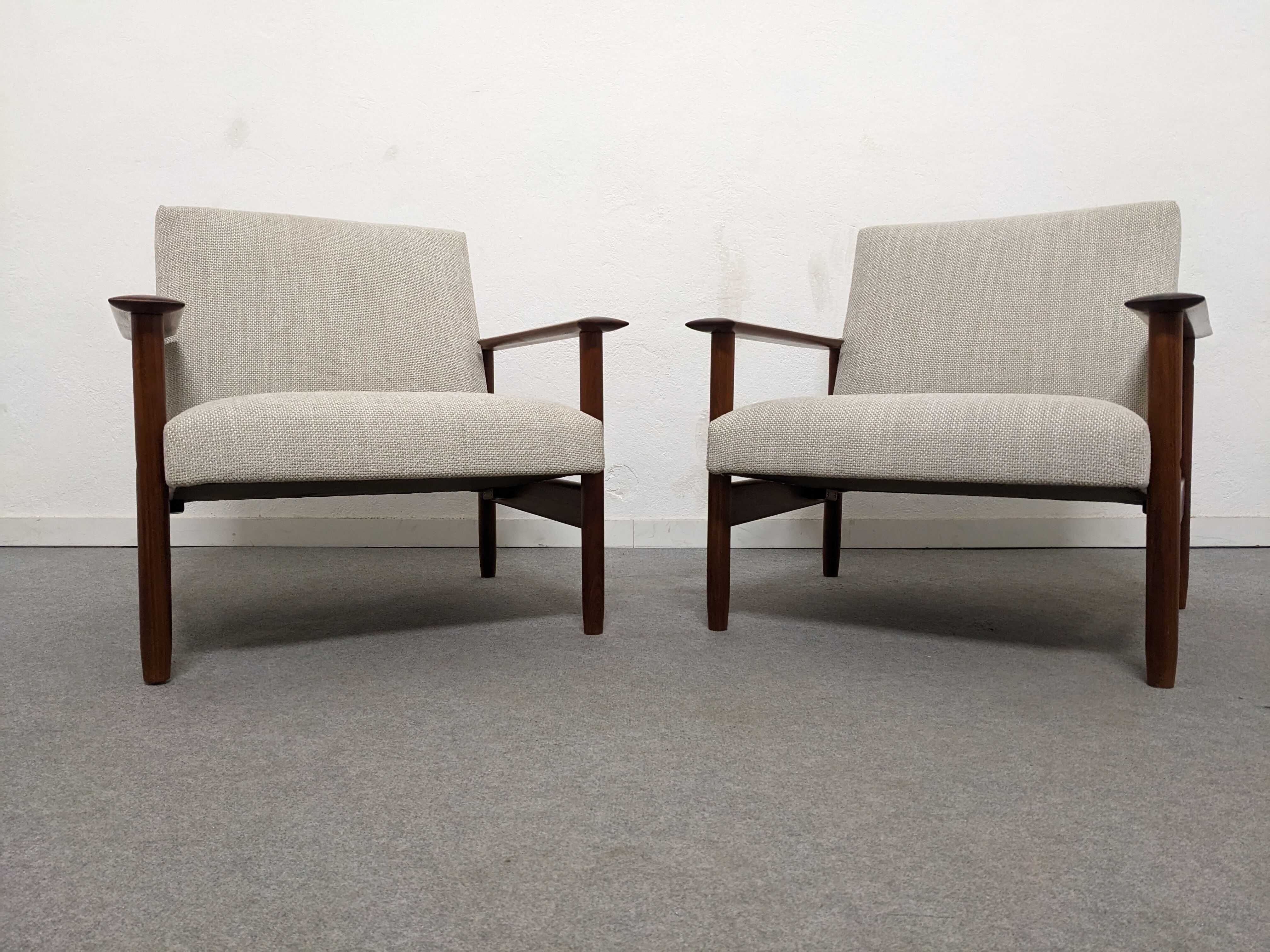 Pair of Danish teak armchairs from the 50s/60s