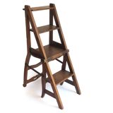 Old wooden chair stepladder