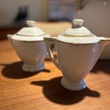 Sucrier et pot à lait en Porcelaine de limoge