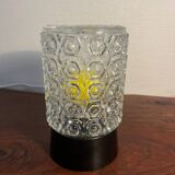 Ceiling light transformed into a table lamp with new electricity