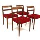 Set of 4 teak chairs "Garmi", Nils Jonsson, Troeds, Sweden, 1960