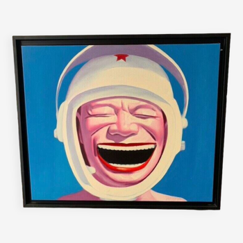 Yue minjun - the smile of the astronaut - 60 x 50 cm - reproduction