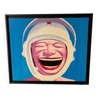 Yue minjun - the smile of the astronaut - 60 x 50 cm - reproduction